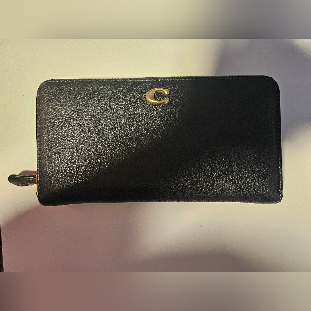 Coach Wallet full size black leather